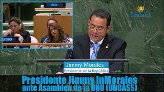 Discurso de Jimmy InMorales ante Asamblea de la ONU