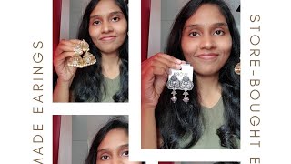 My hand made and store bought earrings collection 👩‍🎤 #youtubevideos #jwellery #earrings ##handmade