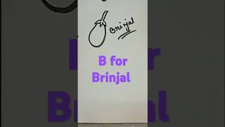 How to draw a Brinjal 🍆 #art #shorts #drawing #youtubeshorts