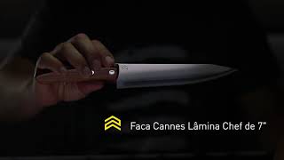 Faca Cimo Cannes Chef 7" Inox Cabo Madeira - 2001/7