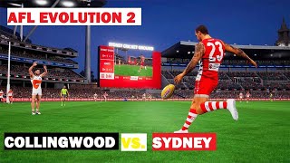 AFL Evolution 2: Collingwood Vs. Sydney - Crazy Back And Fourth Action! (Final 2 Minutes)