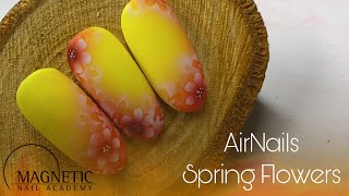 AirNails Airbrushing- spring flowers from Instagram LIVE @airnails_uk