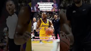 JJ Redick saved Lakers from unnecessary tension with divisive Bronny decision💞#nba #basketball