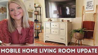 Living room refresh | Painting over my black wall | Mobile home updates