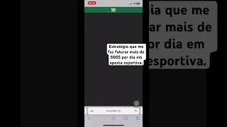 Essa estratégia que me faz faturar mais de 500$ por dia com aposta esportiva!! #bet365 #apostas