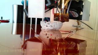 Rostock DeltaPrinter printing Voronoi Snowman