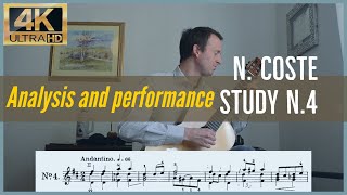 Napoleon Coste, study n. 4 op. 38. Analysis and Performance. (SUB ITA)