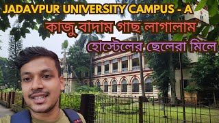 Jadavpur university Campus - A কাজু বাদাম গাছ লাগালাম হোস্টেলের ছেলেরা মিলে || #jadavpuruniversity