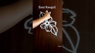 Easy Rangoli designs 💛 #rangoli #short #shorts #design #viral #easy #art #artandcraft #flowerrangoli