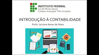 Vídeo Aula - Introdução à contabilidade