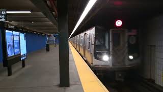 57 St bound M trains arriving into 57 st