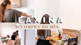 FAXINA NO AP MINIMALISTA + COMPRA DO MÊS.  #minimalismo #donadecasa #faxina #compradomês