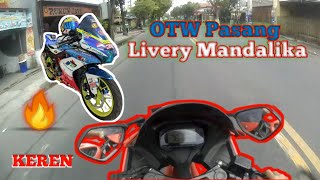 Berangkat Ke Tukang Sticker Pasang Decal Mandalika Racing Team || MOTOVLOGER TUBAN