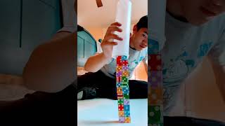 Double dice stacking🎲🎲 #shorts #crazytricks #levelup #insane #trickshots