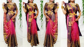 Looks more attractive in saree/Different saree Wearing looks more Beautiful/