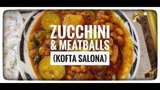 Zucchini & Meatballs Recipe | Mix Vegetables Beef Kofta | Salona Meatball & Vegetables Arabic |Anees