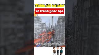 Thiên tài trí nhớ vẽ tranh phác họa #shorts