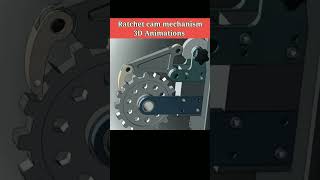 Ratchet Cam Mechanisms Solidworks 3d animation। #automotive #Shorts