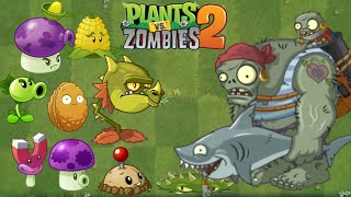 Pvz 2 Gargantuar Pirate& Zombie King& Mecha-Football Zombie vs plants from different levels