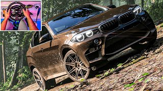 BMW X6 M | Realistic Offroading | Forza Horizon 5 - Steering Wheel Gameplay