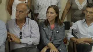 Mauricio Macri, María Eugenia Vidal y Jorge Macri en Lobos