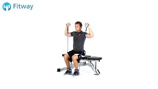 How To Do: Resistance Band Shoulder Press - Military Seated | Shoulder Workout Exercise