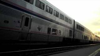 Amtrak With Private Car Through Brookfield