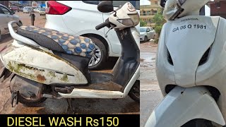 Bike Diesel Wash💦 Rs150 Only | How to wash Scooty