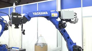 【安川電機】小型ガルバノスキャナヘッドによるレーザ溶接-2017国際ロボット展