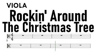 Rockin' Around The Christmas Tree Viola Sheet Music Backing Track Partitura