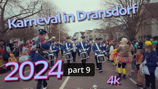 Karneval in Dransdorf 2024, part 9, 4k, Blasorchester Hoenningen-Ahr