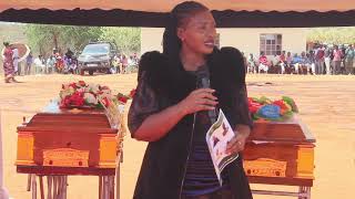 Kitui South Mp Dr Rachel Nyamai Speaks during the mass burial at Kyoani.