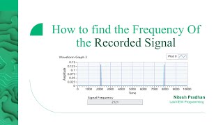 How to find the Frequency Of the Recorded Signal | #signal | Nitesh Pradhan #labview