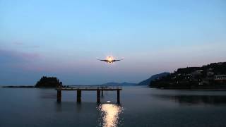 Thomsonfly Boeing 767-300 is landing at Corfu Airport 12.06.2015