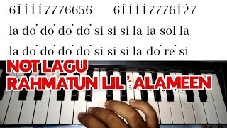 Rahmatun Lil'Alameen Maher Zain - Not Lagu Piano / Pianika untuk Drum Band / Marching Band