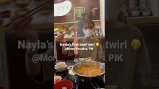 This beef twirl trick is actually not as hard as it looked, lol 🤭 - JKT, Indonesia #food #hotpot