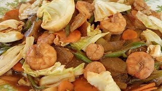 Stir fry vegetables with shrimp and Oyster sauce@lirahsgallery