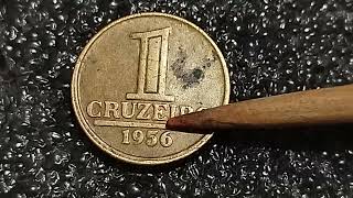 @1718-MOEDA DE 1 CRUZEIRO DE 1956-BRASAO DA REPUBLICA-#SHORTS.