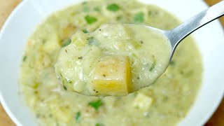 Creamy celery and potato soup | Vegan recipe