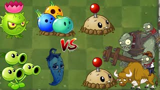 PVZ 2 Homing Thistle & Chilly Pepper & Bowling Bulb & Threepeater pvz