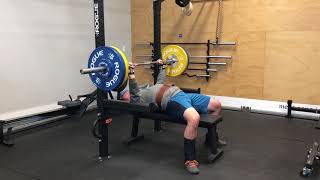 1/29/18 Bench 1ct Pause 215x4 @7.5 ws 3/5