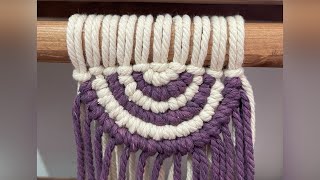 DIY Macrame Wall hanging/ How To Make A Macrame Semi Circle