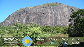 Previsão do tempo para #Pessegueiros, #Teresópolis-RJ, nesta quarta-feira, 04 de setembro de 2024