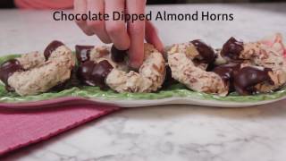 Chocolate Dipped Almond Horns