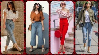 Jeans and shirts Outfits ideas for girls 2022 👖 👕 || latest Jeans and tops designs for girls 💖