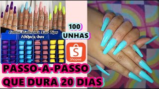 UNHAS POSTIÇAS NATURAIS SHOPEE - PASSO-A-PASSO