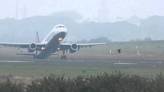 Onur Air Airbus A321-200 take-off from Dortmund Airport