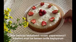 Tart kalıbında muhallebili revani tarifi - revani tarifi - Ramazan tatlıları