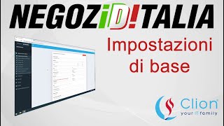 Negoziditalia.it - Pannello di controllo per l'impostazione di base