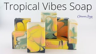 Tropical Vibes Soap –  Soap Making Tutorial - Subtitled